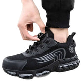Indestructible Puncture Proof Steel Toe Rotating Button Shoe
